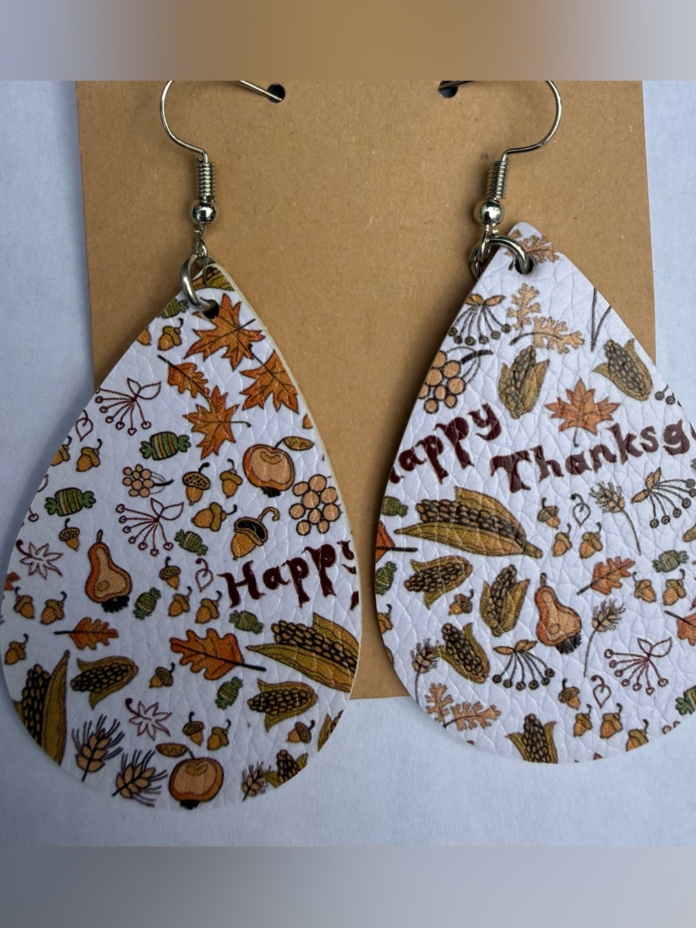 Faux Leather Dangle Earrings Fall